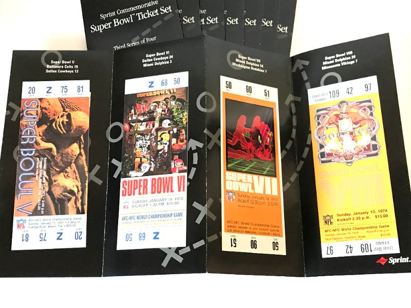 Photo 2 of SUPER BOWL COMMEMORATIVE COMPLETE TICKET SET - ALL 32