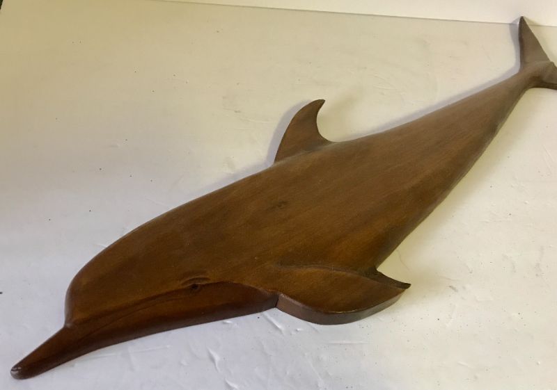 Photo 1 of DOLPHIN WOOD WALL SCULPTURE 27”x9”