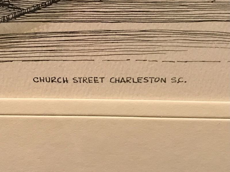 Photo 4 of JACK THAMES FRAMED CHURCH STREET ART - SIGNED 21”x17”