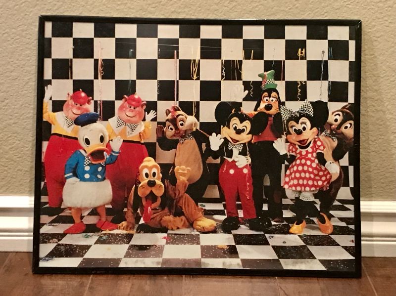 Photo 1 of DISNEY VINTAGE 80’s FRAMED POSTER 20”x16”