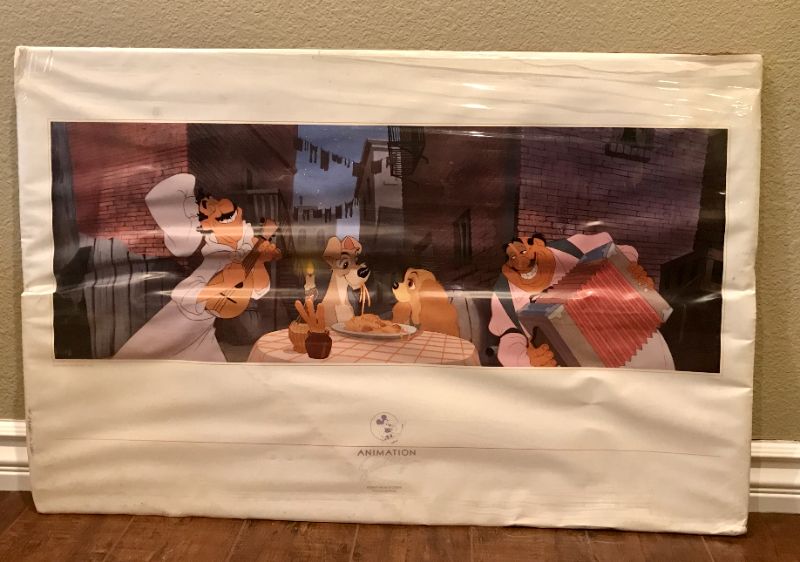 Photo 1 of DISNEYS ANIMATION POSTER - LADY AND THE TRAMP 24”x36”