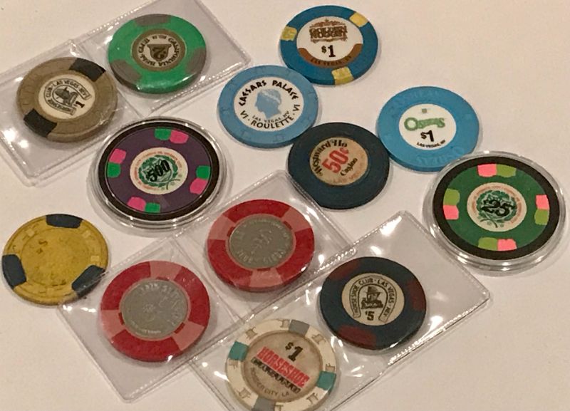 Photo 1 of COLLECTION OF POKER CHIPS VEGAS MEMORABILIA