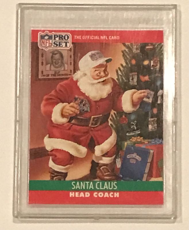 Photo 1 of 1990 PRO SET NFL SANTA CLAUSE CARD MINT CONDITION VERY RARE