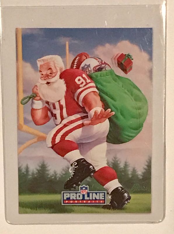 Photo 1 of 1991 PRO LINE NFL SANTA CLAUSE CARD MINT CONDITION