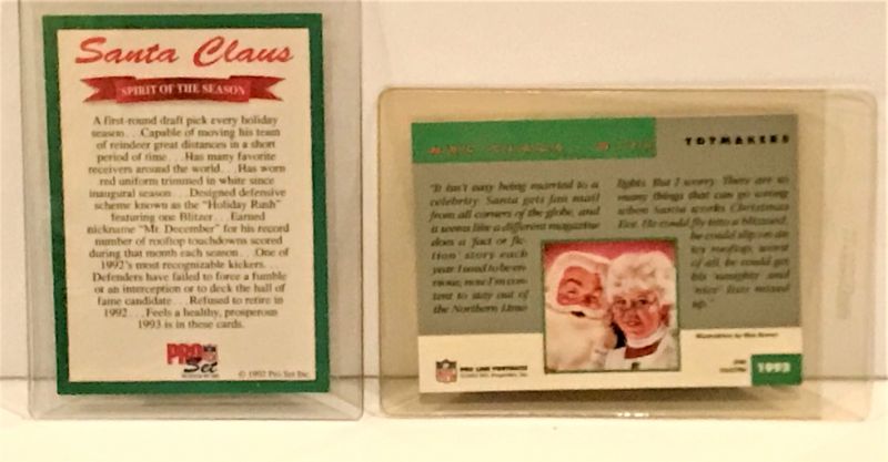 Photo 2 of 1992 NFL SANTA AND MRS. CLAUSE CARDS MINT CONDITION