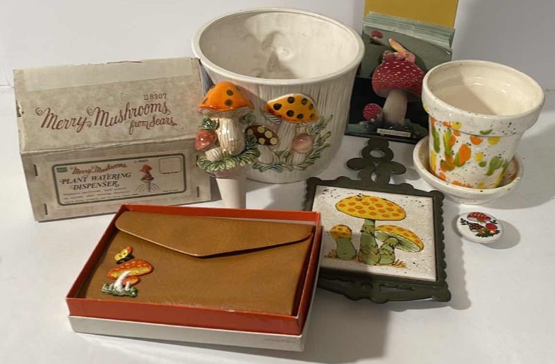 Photo 1 of VINTAGE SEARS MERRY MUSHROOM PLANTER AND WATERING DISPENSER & MORE