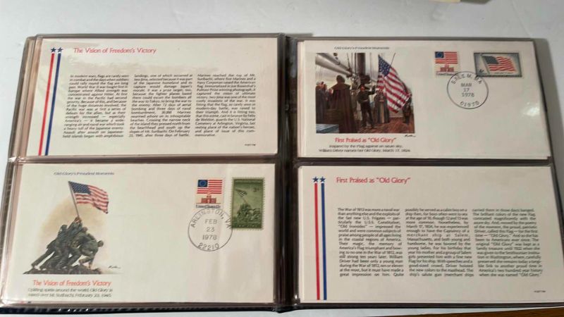 Photo 4 of STAMP COLLECTION US FIRST DAY & SPECIAL COVERS, OLD GLORY’S PROUDEST MOMENTS, AMERICA’S BICENTENNIAL STAMP BOOKS