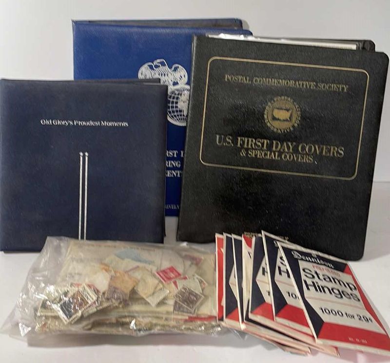 Photo 1 of STAMP COLLECTION US FIRST DAY & SPECIAL COVERS, OLD GLORY’S PROUDEST MOMENTS, AMERICA’S BICENTENNIAL STAMP BOOKS