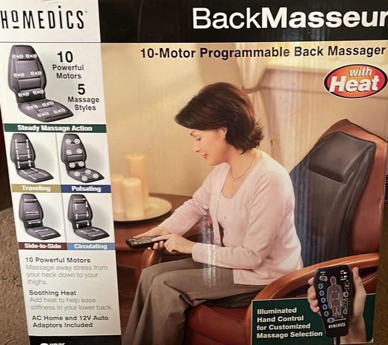 Photo 1 of HOMEDICS BACK MASSEUR 
10 MOTOR PROGRAMMABLE BACK MASSAGER WITH HEAT
