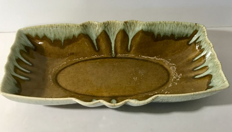 Photo 3 of ART POTTERY DRIP GLAZE MADE IN USA RECTANGULAR PLANTER & MORE
W-14”