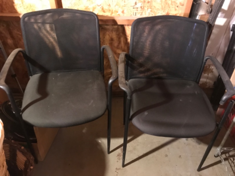 Photo 1 of SET OF 2 MESH BACK OFFICE CHAIRS