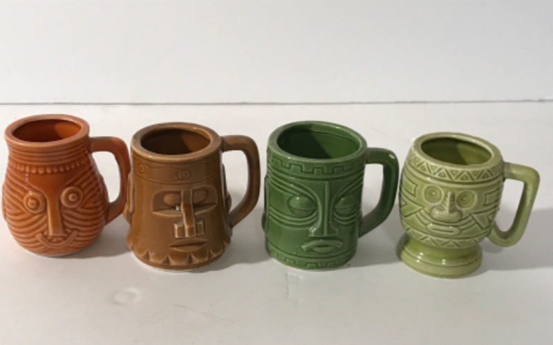 Photo 2 of VINTAGE WESTWOOD TIKI MUGS HANDCRAFTED IN JAPAN &
SHOT GLASSES MADE IN JAPAN