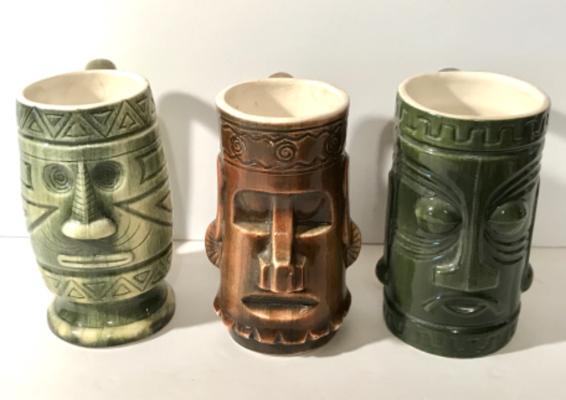 Photo 3 of VINTAGE WESTWOOD TIKI MUGS HANDCRAFTED IN JAPAN &
SHOT GLASSES MADE IN JAPAN