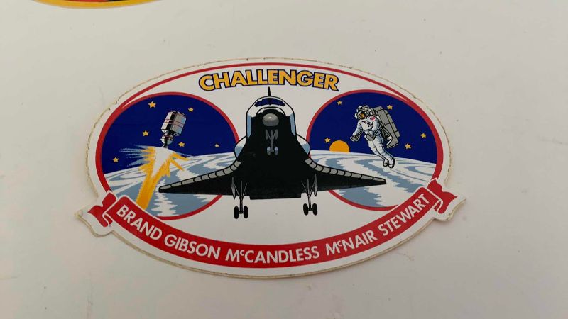 Photo 2 of 3 PCS NASA CHALLENGER 1 PATCH AND 2 STICKERS