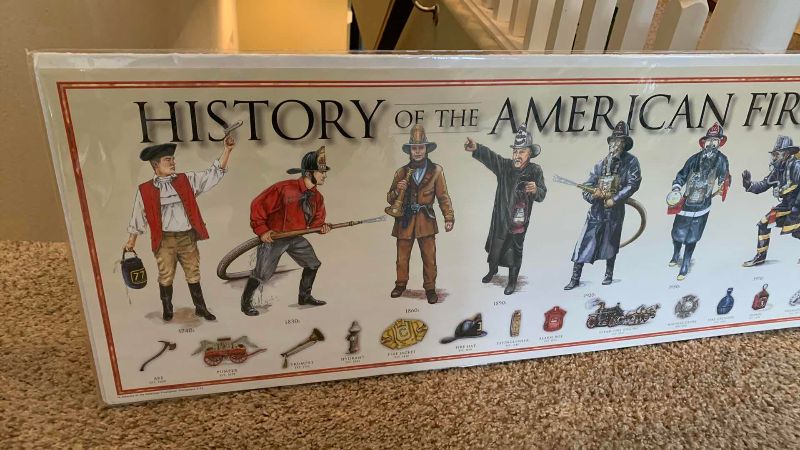 Photo 2 of HISTORY OF THE AMERICAN FIREFIGHTER POSTER 11” X 36”