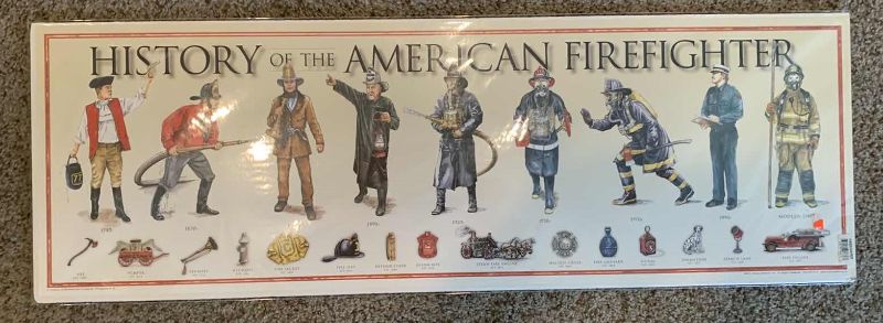 Photo 1 of HISTORY OF THE AMERICAN FIREFIGHTER POSTER 11” X 36”