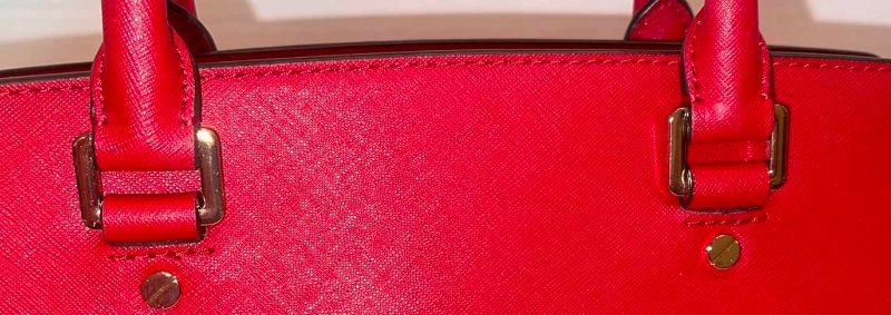 Photo 5 of MICHAEL KORS SELMA MANDARIN RED SAFFIANO LEATHER CROSS BODY SATCHEL BAG 13” X 9” 