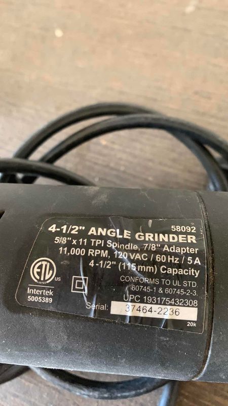 Photo 2 of 2-4 1/2” ANGLE GRINDERS