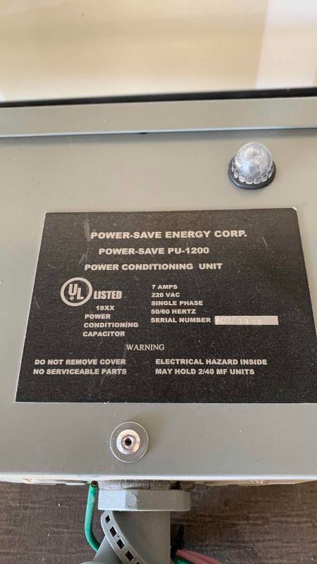 Photo 2 of POWER-SAVE PU-1200 POWER CONDITIONING UNIT UL LISTED