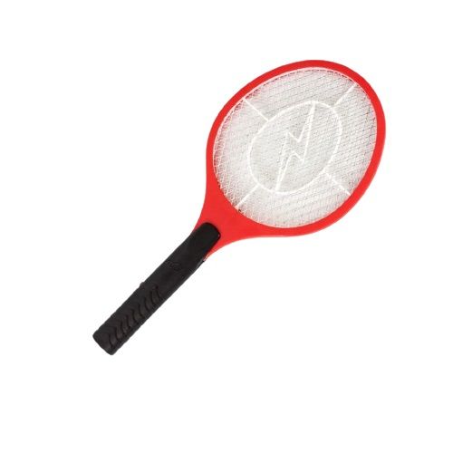 Photo 1 of BUG ELECTRIC FLY AND MOSQUITO SWATTER RACKET 18 INCHES CAN BE USED INDOORS AND OUTDOORS BATTERY OPERATED 2 AA BATTERIES INCLUDED 3000 VOLTS COLOR RED NEW 