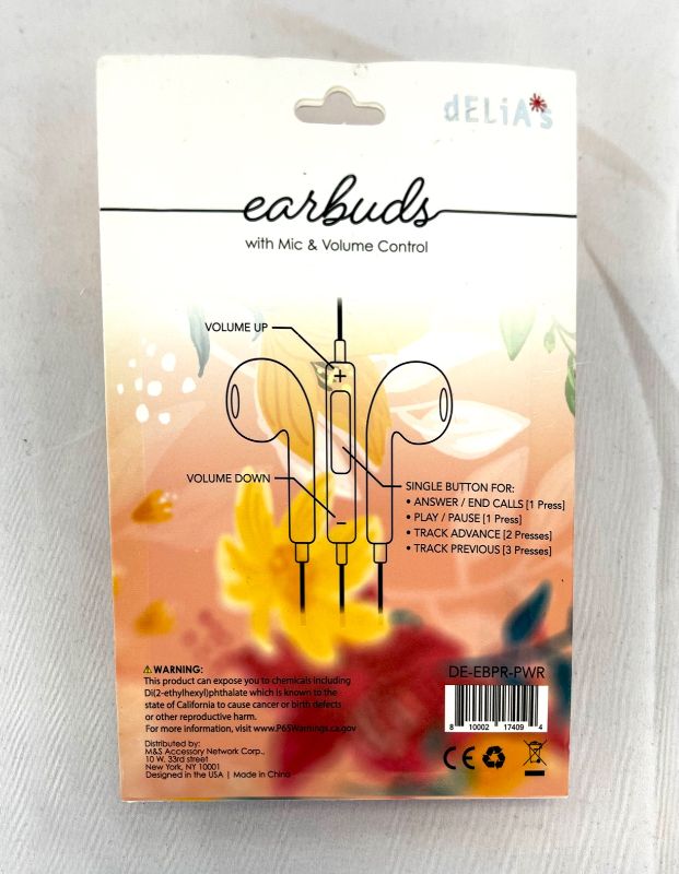 Photo 3 of GABBA GOODS DELIAS WIRED EARBUDS COLOR (Floral) DESIGN NEW 