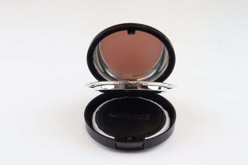 Photo 5 of AMARETTO CREAMY PRESSED MINERAL BLUSH COMPACT WITH POWDER PUFF TALC AND PARABEN FREE APPLY SMOOTH AND LOOK NATURAL NEW
