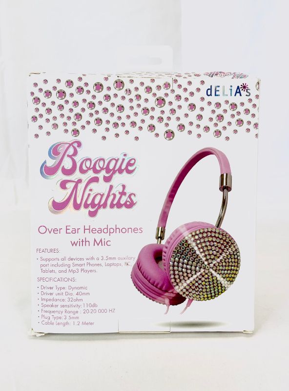 Photo 2 of GABBA GOODS BOOGIE BEATS RHINESTONE WIRED OVER THE EAR HEAD PHONES NEW IN BOX 