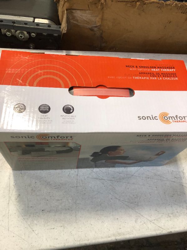 Photo 3 of SONIC COMFORT IS DESIGNED TO EASE TENTION AND SOOTH MUSCLES IDEAL FOR NECK SHOULDERS BACK LEGS AND FEET BUILT IN CONTROLLER WITH MULTIPLE DIRECTIONS AND SPEEDS OPTIONAL HEAT THERAPY NEW IN BOX 