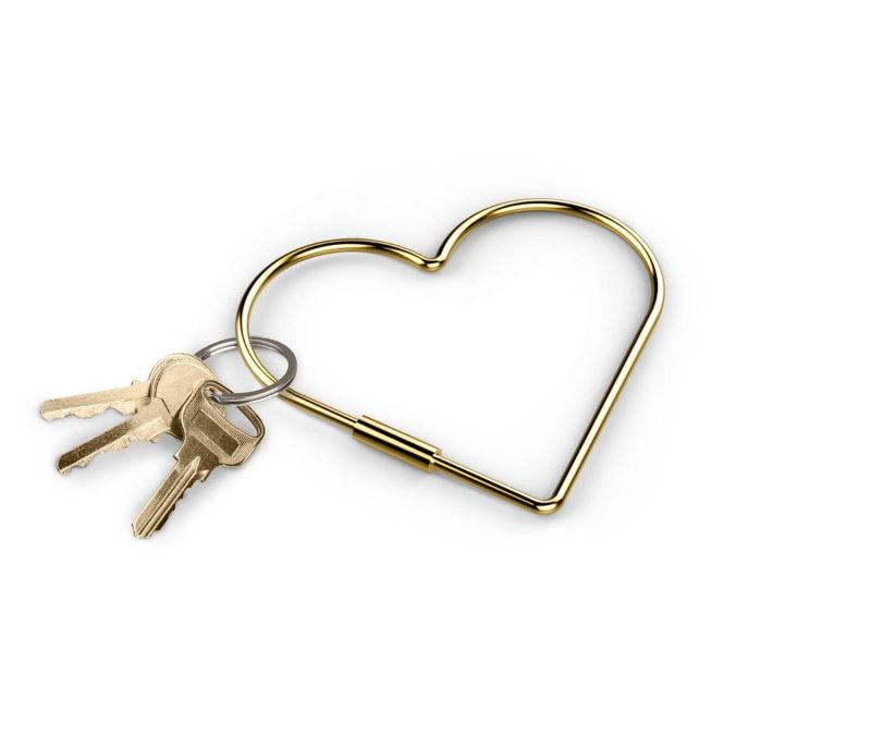 Photo 1 of FANCY THAT HEART KEY RING MATERIAL BRASS TWIST LOCKING NEW 