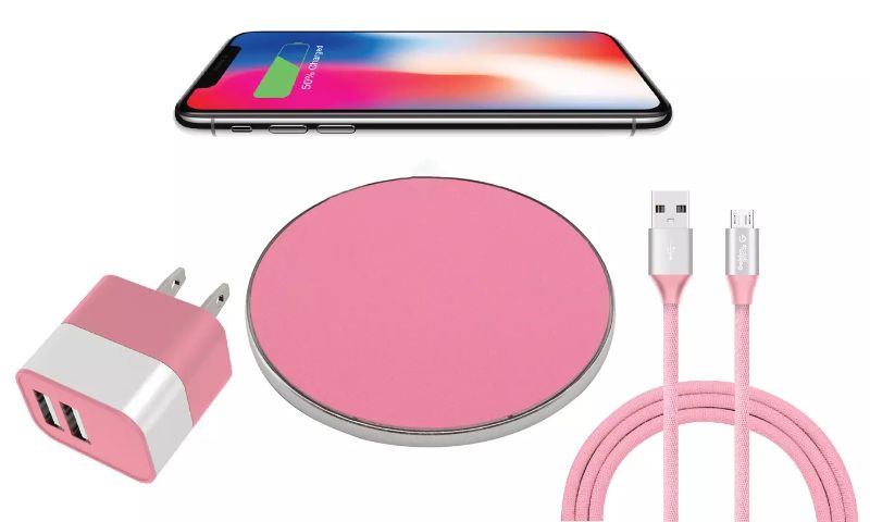 Photo 1 of 3 IN 1 WIRELESS CHARGING KIT 1 WIRELESS PAD 1 WALL CHARGER AND 1 4FT CABLE NEW 