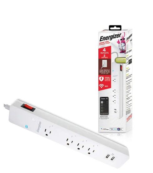Photo 1 of SMART WIFI POWER STRIP WITH 4 OUTLETS AND 2 USB PORTS 1200 JOULES VOICE CONTROL SCHEDULE POWER ON AND OFF WITH APP NEW 