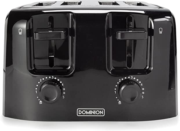 Photo 2 of DOMINION 4 SLICE TOASTER WITH 5 SHADE CONTROL SLIDE OUT CRUMB TRAY SHUT OFF CORD NEW