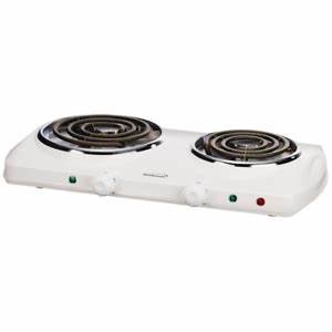 Photo 1 of DOUBLE COIL BURNER ADJUSTABLE TEMPERATURE STAINLESS STEEL DRIP PAN 1500 WATT NON STICK FEET SELF CLEANING NEW 