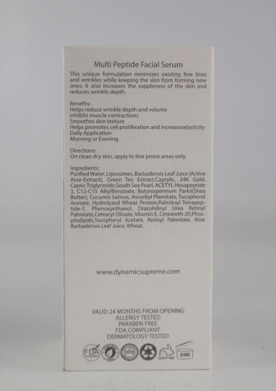 Photo 1 of MULTI PEPTIDE FACIAL SERUM MINIMIZES EXISTING FINE LINES WRINKLES KEEPING THE SKIN FROM FORMING NEW ONES INCREASES SUPPLENESS OF SKIN REDUCES WRINKLE DEPTH NEW IN BOX 