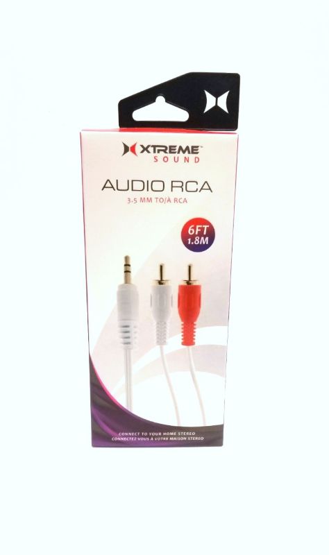 Photo 1 of 3.5 MM AUDIO RCA INTERCONNECT HIGH PERFORMANCE WORKS WITH DEVICES WITH AUDIO JACK NEW