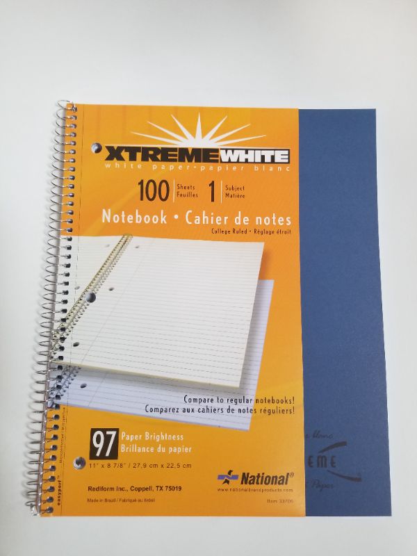 Photo 1 of XTREME WHITE 100 SHEETS 1 SUBJECT COLOR BLUE NEW 