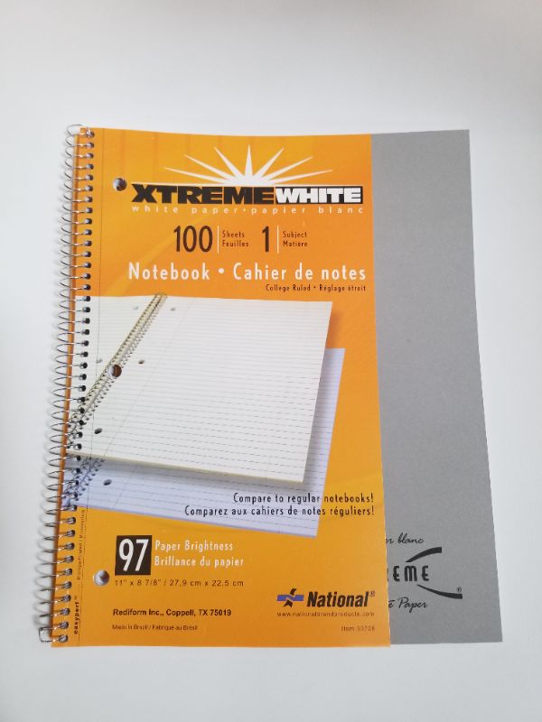 Photo 1 of XTREME WHITE 100 SHEETS 1 SUBJECT COLOR GREY NEW