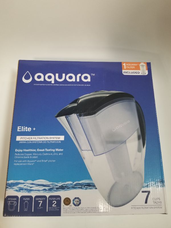 Photo 1 of AQUARA ELITE PITCHER FILTRATION SYSTEM HOLDS 7 CUPS NEW