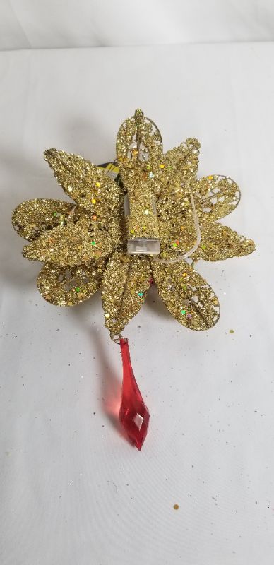 Photo 2 of GOLD GLITTER SEASON'S SPARKLE LED ORNAMENTS NEW