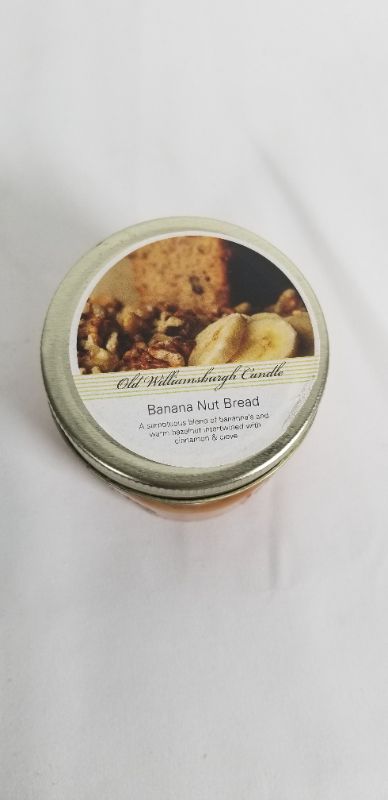 Photo 2 of OLD WILLIAMSBURGH BANANA NUT BREAD SCENTED CANDLE 3OZ NEW