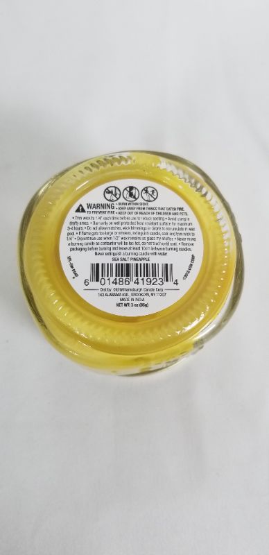 Photo 3 of OLD WILLIAMSBURGH SEA SALT PINEAPPLE SCENTED CANDLE 3OZ NEW