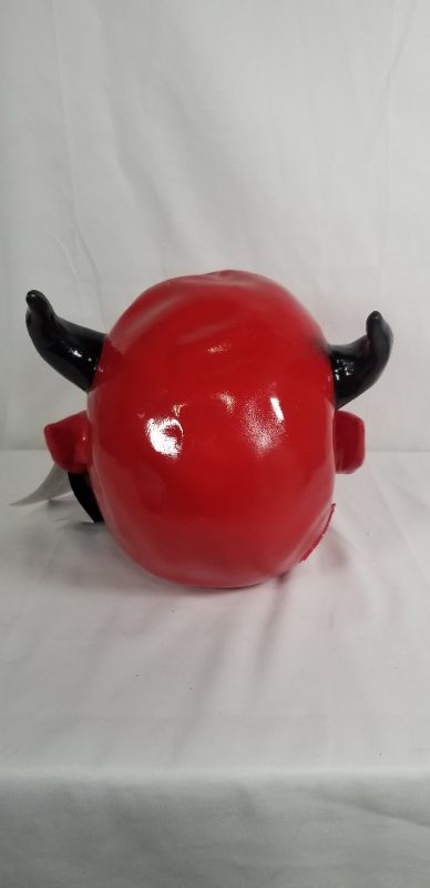 Photo 2 of RED DEVIL OVERHEAD LATEX MASK NEW 