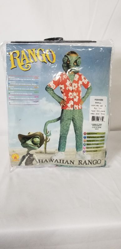 Photo 1 of HAWAIIAN RANGO COSTUME JUMPSUIT WITH ATTACHED SHIRT AND TAIL CHILD SIZE SMALL 4-6 NEW