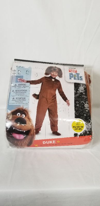 Photo 1 of SECRET LIFE OF PETS DUKE CLASSIC CHILD COSTUME SIZE XS 3T-4T NEW