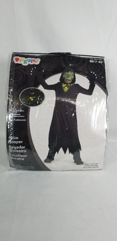 Photo 1 of GRIM REAPER  CHILD COSTUME ROPE AND MASK CHILD SIZE M 7-8 NEW