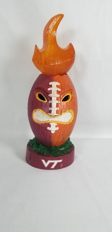 Photo 1 of VIRGINIA TECH LIT LED FOOTBALL STATUE RESIN 4.25Dx11.5H BATTIES NOT INCLUDED NEW