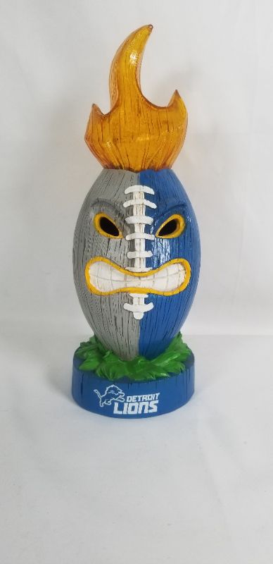 Photo 1 of DETROIT LIONS LIT LED FOOTBALL STATUE RESIN 4.25Dx11.5H BATTERIES NOT INCLUDED NEW