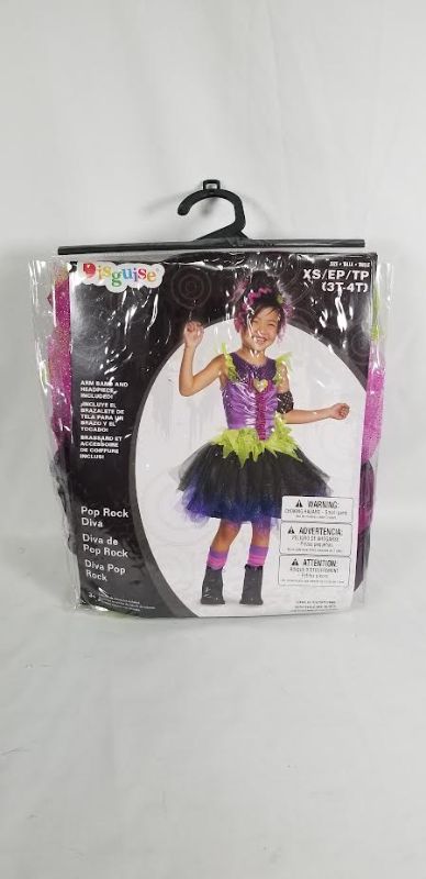 Photo 1 of  POP ROCK DIVA CHILD COSTUME SIZE XS 3T-4T NEW 