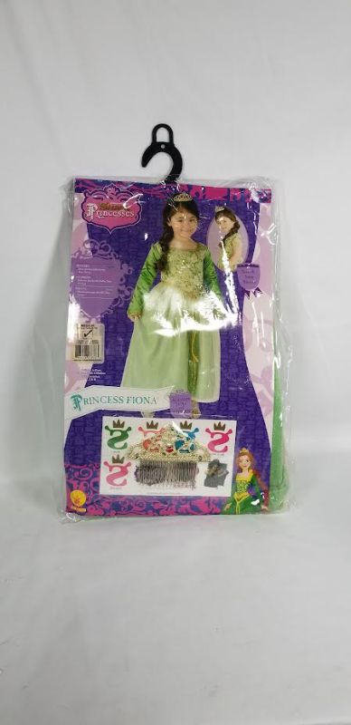 Photo 1 of  PRINCESS FIONA KARATE DRESS WITH DETACHABLE SLEEVES TIARA COMB TATTOOS CHILD COSTUME SIZE M 8-10 NEW 
