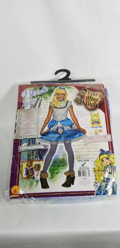 Photo 1 of  EVER AFTER HIGH BLONDIE LOCKS CHILD COSTUME SIZE L 12-14 NEW 
